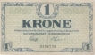 One Krone Bank Note of Denmark of 1916.