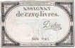 Five  Livres Bank Note of France.