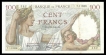 Hundred Cent Francs Bank Note of France of 1940.