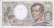 Two Hundred Francs Bank Note of France of 1989.