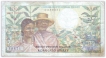 Thousand Mille Francs Bank Note of Madagascar of 1966.