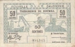 Fifty Centimes Bank Note of Spain of 1943.