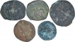 Copper Coins of Vasudeva of Kushan Dynasty.