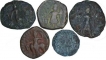 Copper Coins of Vasudeva of Kushan Dynasty.