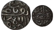 Silver One Tanka and Quarter Tanka Coins of Nasir ud din Mahmud Shah III of Gujarat Sultanate.