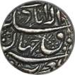 Silver One Rupee Coin of Akbar of Allahabad Mint.