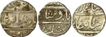 Silver One  Rupee Coins of Raghuji  I and III of Cuttack and Surat Mint  of Nagpur Bhonsla.