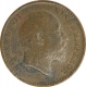 Bronze One Twelfth Anna Coin of King Edward VII of Calcutta Mint of 1907.