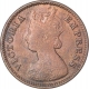 Copper Half Pice Coin of Victoria Empress of Calcutta Mint of 1898.