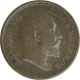 Bronze Half Pice Coin of King Edward VII of Calcutta Mint of 1910.