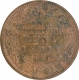 Copper Quarter Anna Coin of Victoria Queen of Calcutta Mint of 1876.