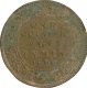 Copper Quarter Anna Coin  of Victoria Empress of Calcutta Mint of 1896.