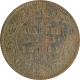 Copper Quarter Anna Coin of Victoria Empress of Calcutta Mint of 1897.