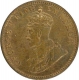 Bronze Quarter Anna Coin of King George V of Calcutta Mint of 1918.