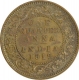 Bronze One Quarter Anna Coin of King George V of Calcutta Mint of 1919.