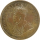 Bronze One Quarter Anna Coin of King George V of Calcutta Mint of 1919.