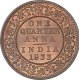 Bronze One Quarter Anna Coin of King George V of Calcutta Mint of 1933.