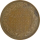 Bronze One Quarter Anna Coin  of King George VI of Bombay Mint of 1938.