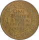 Bronze One Quarter Anna Coin of King George VI of  Calcutta Mint of 1941.