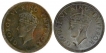 Bronze One Quarter Anna Coins of King George VI of Bombay Mint of Different Year.