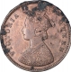 Copper Half Anna Coin of Victoria Queen of Calcutta Mint of 1876.