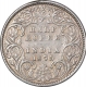 Silver Half Rupee Coin of Victoria Queen of Calcutta Mint of 1875.