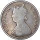 Silver Half Rupee Coin of Victoria Empress of Calcutta Mint of 1896.