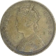 Silver One Rupee Coin of Victoria Empress of Bombay Mint of 1862.