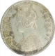 Silver One Rupee Coin of Victoria Empress of Calcutta Mint of 1877.