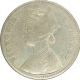 Silver One  Rupee Coin of Victoria Empress of Calcutta Mint of 1878.