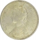 Silver One Rupee Coin of Victoria Empress of Bombay Mint 1877.