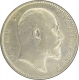 Silver One Rupee Coin of King Edward VII of Calcutta Mint of 1910.