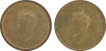 Lot of Two Different Metal and Different Denomination Coins  of King George VI of Bombay Mint of 1939.