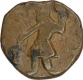 Copper Tetra Drachma Coin of Kanishka I of Kushan Dynasty.