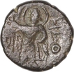 Copper One Fourth Coin of Kanishka I of Kushan Dynasty.