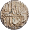 Silver Half Rupee Coin  Mahmudi  of Akbar of Mulher Mint.