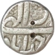 Silver Half Rupee Coin of Akbar of Ahamadabad Mint.