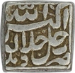 Silver Square Rupee Coin  of Akbar of Delhi mint of Azar month.