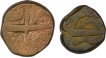 Copper One Dam and Half Dam Coins of Shah Jahan of Bairata Mint.