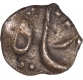 Silver One Thirty Secondth Rupee Coin of Muhammad Shah of Out of Flan Mint.