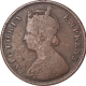 Copper One Quarter Anna Coin of Victoria Empress of Bikanir State.