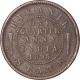 Copper One Quarter Anna Coin of Victoria Empress of Bikanir State.