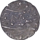 Silver One Rupee Coin  of Arcot Mint of India French.