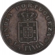 Copper Quarter Tanga Coin of Carlos I of Goa of India Portuguese.