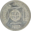 Silver Half Rupia Coin  of Portuguese Administration.