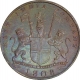 Copper Ten Cash Coin of Soho Mint of of Madras Presidency of  the year 1808.