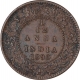 Copper One Twelfth Anna Coin of Victoria Empress of Calcutta Mint of 1899.