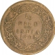 Copper Half Pice Coin of Victoria Queen of Calcutta Mint of 1862.