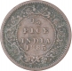 Copper Half Pice Coin  of Victoria Empress of Calcutta Mint of 1885.