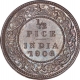 Copper Half Pice  Coin of King Edward VII of Calcutta Mint of 1906.